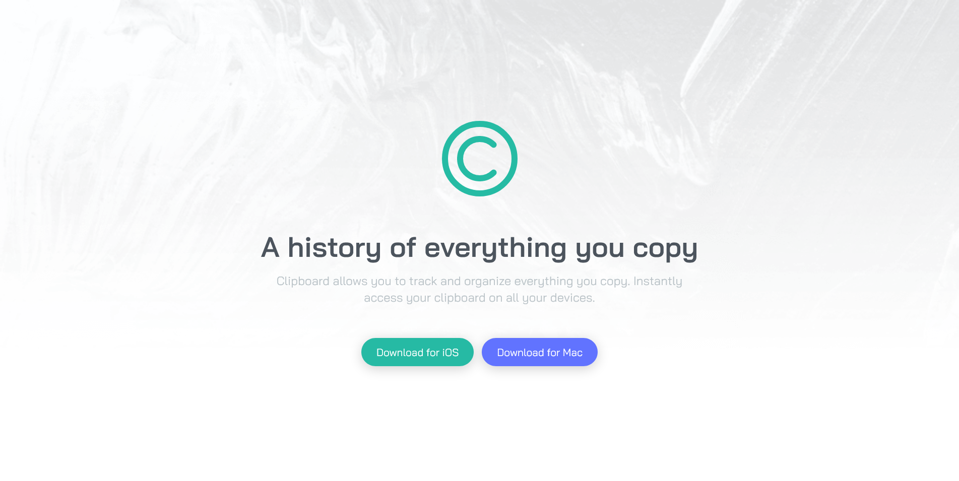 Clipboard Landing Page