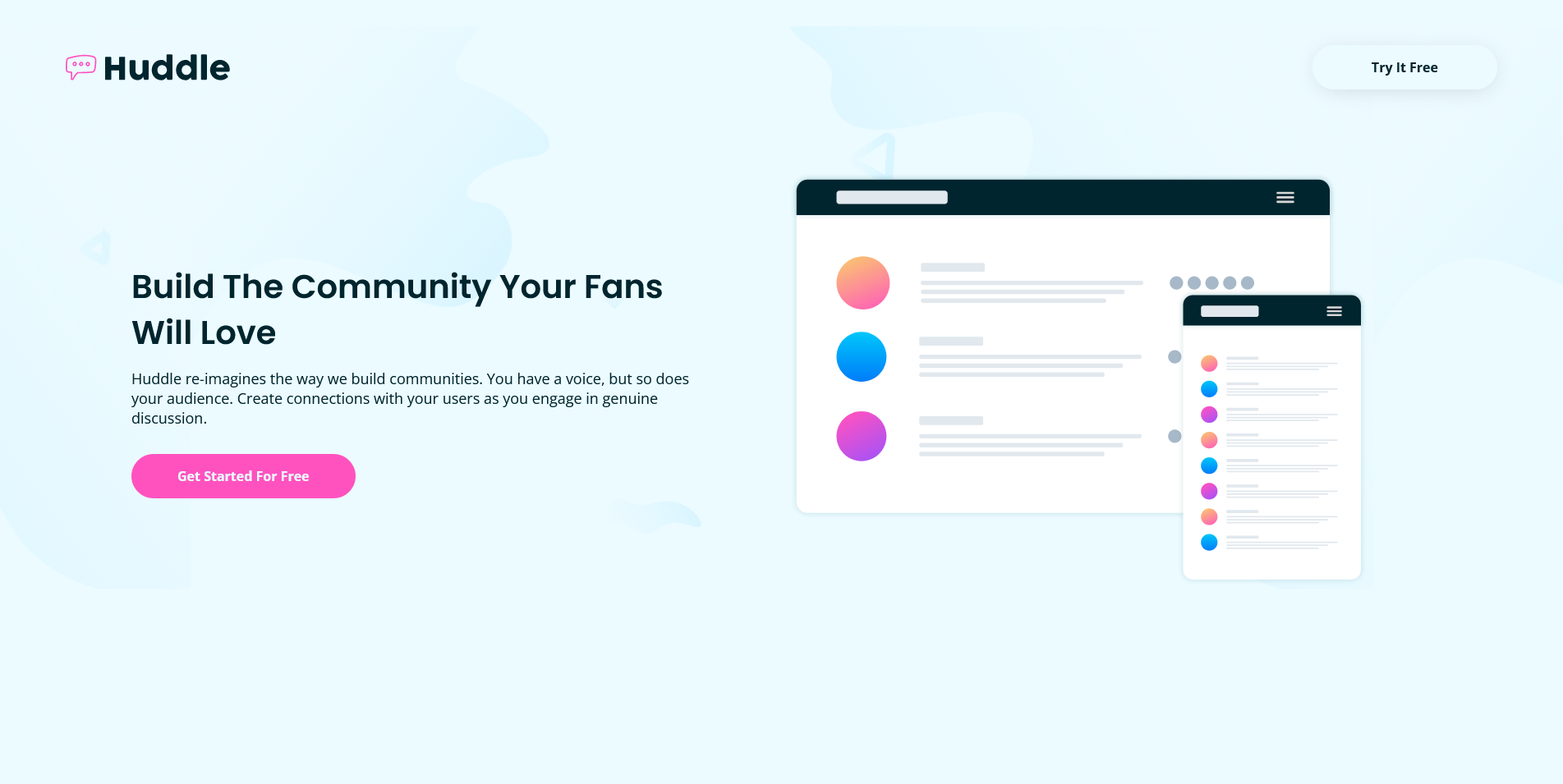 Huddle Landing Page